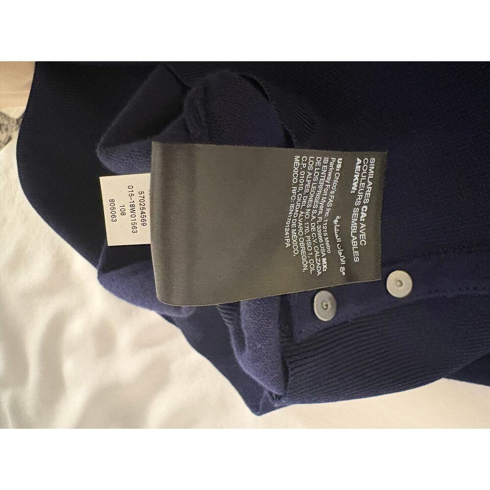 White House Black Market Navy Blue Button Front Cardigan Sweater Size S - Picture 9 of 11